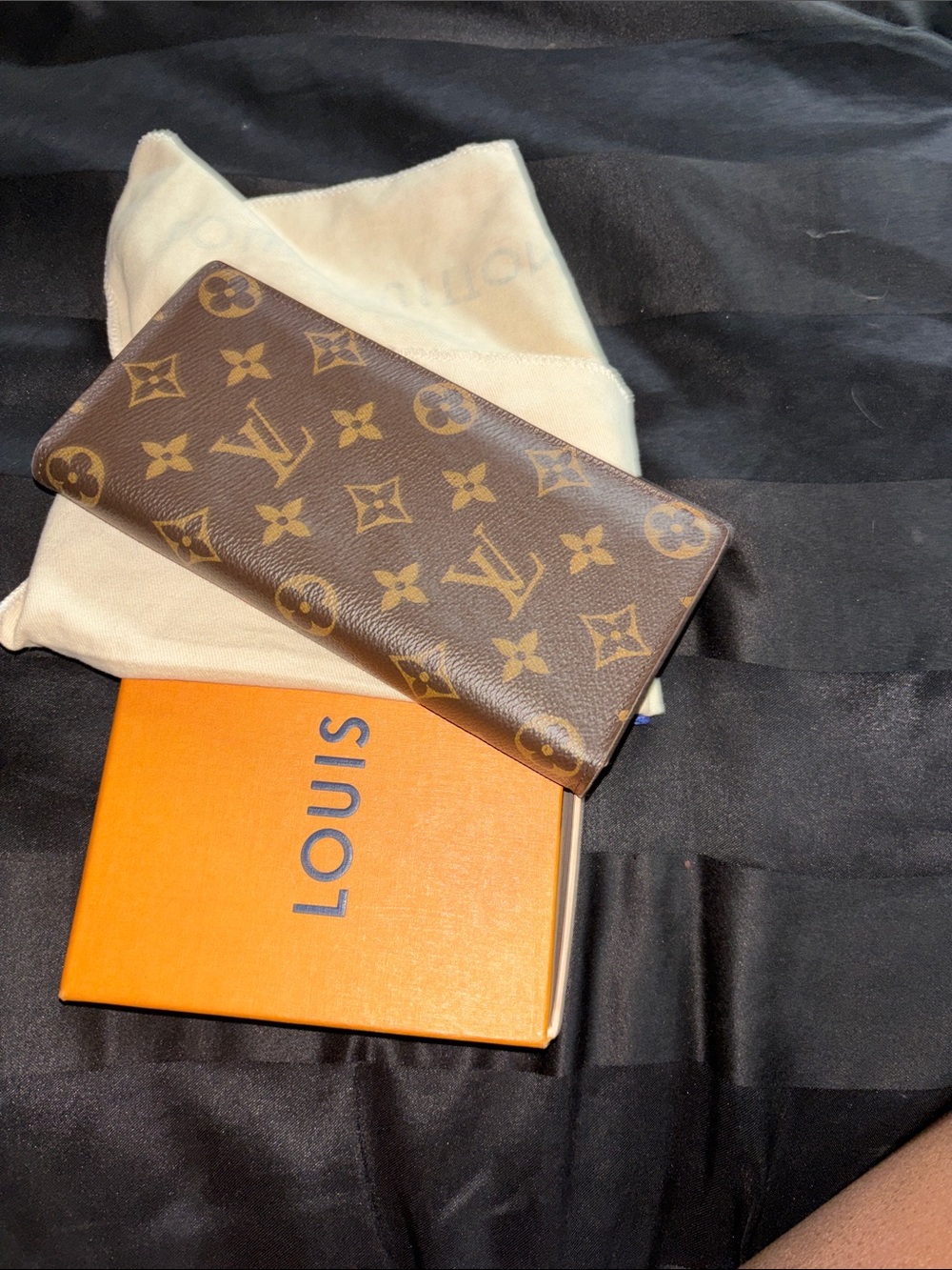 Louis Vuitton Monogram Zip Long Brazza Wallet in Dark Brown and Tan